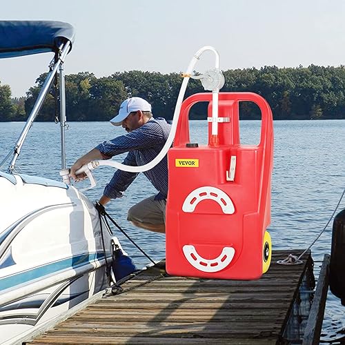 Miniatura 8 de VEVOR Organizador de combustible, 32 galones, tanque de almacenamiento portátil de combustible sobre ruedas, con bomba de transferencia manual,