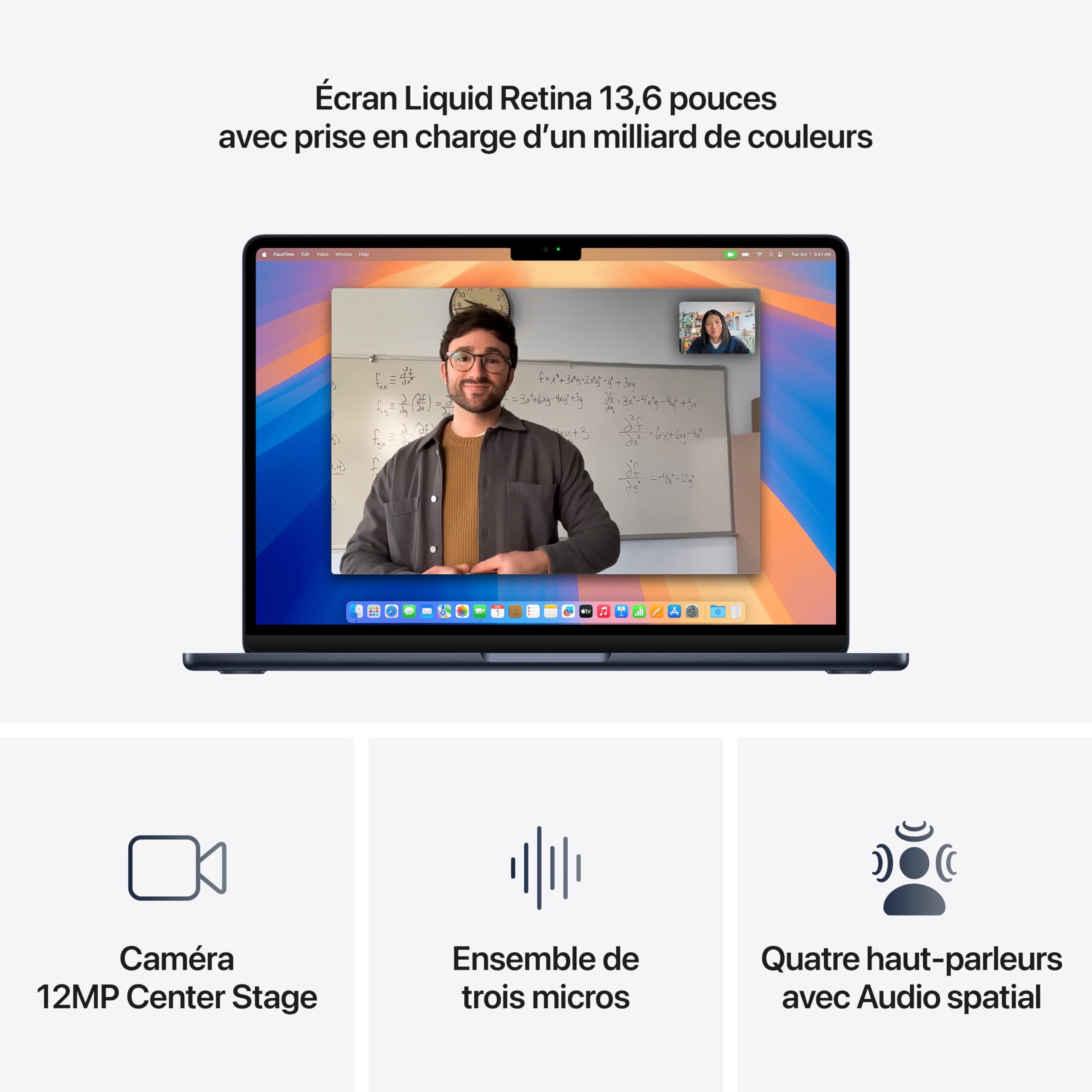 Apple MacBook Air 13 Pouces Ordinateur Portable avec Puce M4 : Conçu pour Apple Intelligence, Écran Liquid Retina de 13,6 Pouces, Mémoire unifiée de 24 Go, Stockage SSD de 512 Go, Touch ID ; Minuit