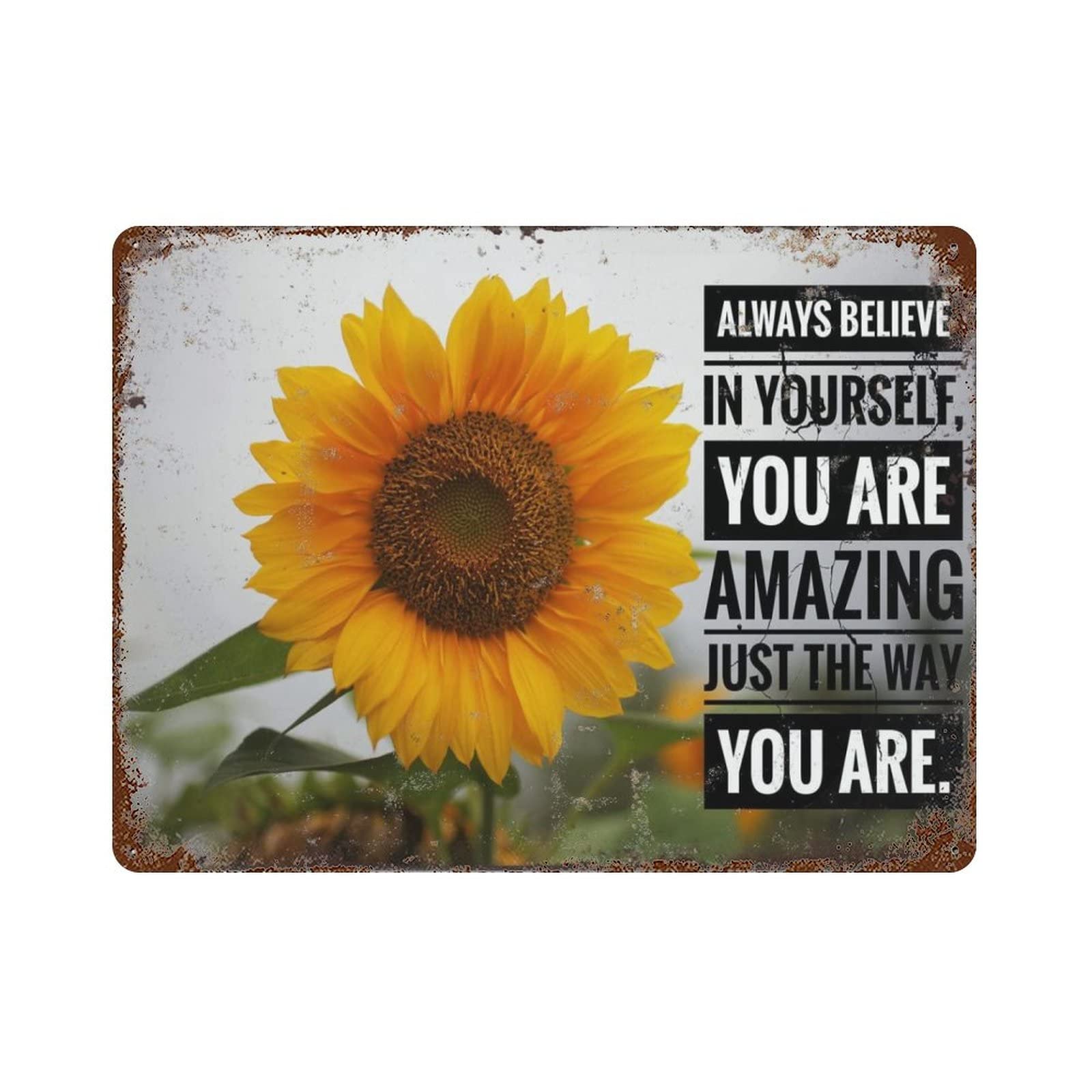 AOOEDM Sunflower Vintage Metal Sign Tin Sign for Home Bar Pub Kitchen Man Cave Tin Sign Wall Decor Poster Wall Plaque