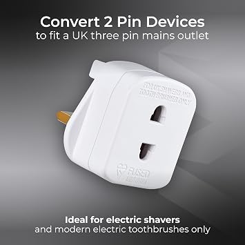 Masterplug Shavingadaptor_01 Electric Shaver Adaptor, 50 x 48 x 46 mm, White