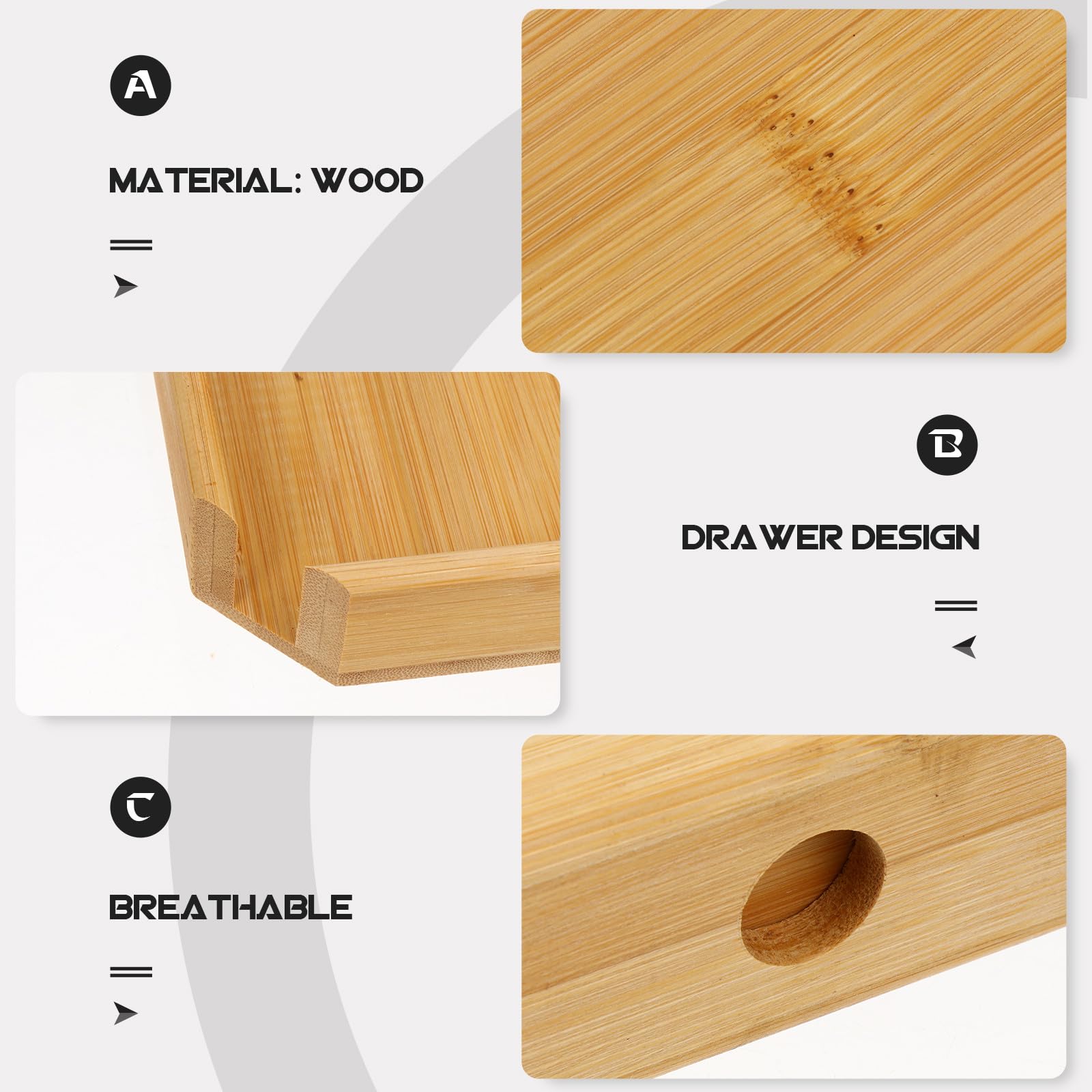 Scatola Porta Tè in Legno per Tea Cake, Colore Khaki