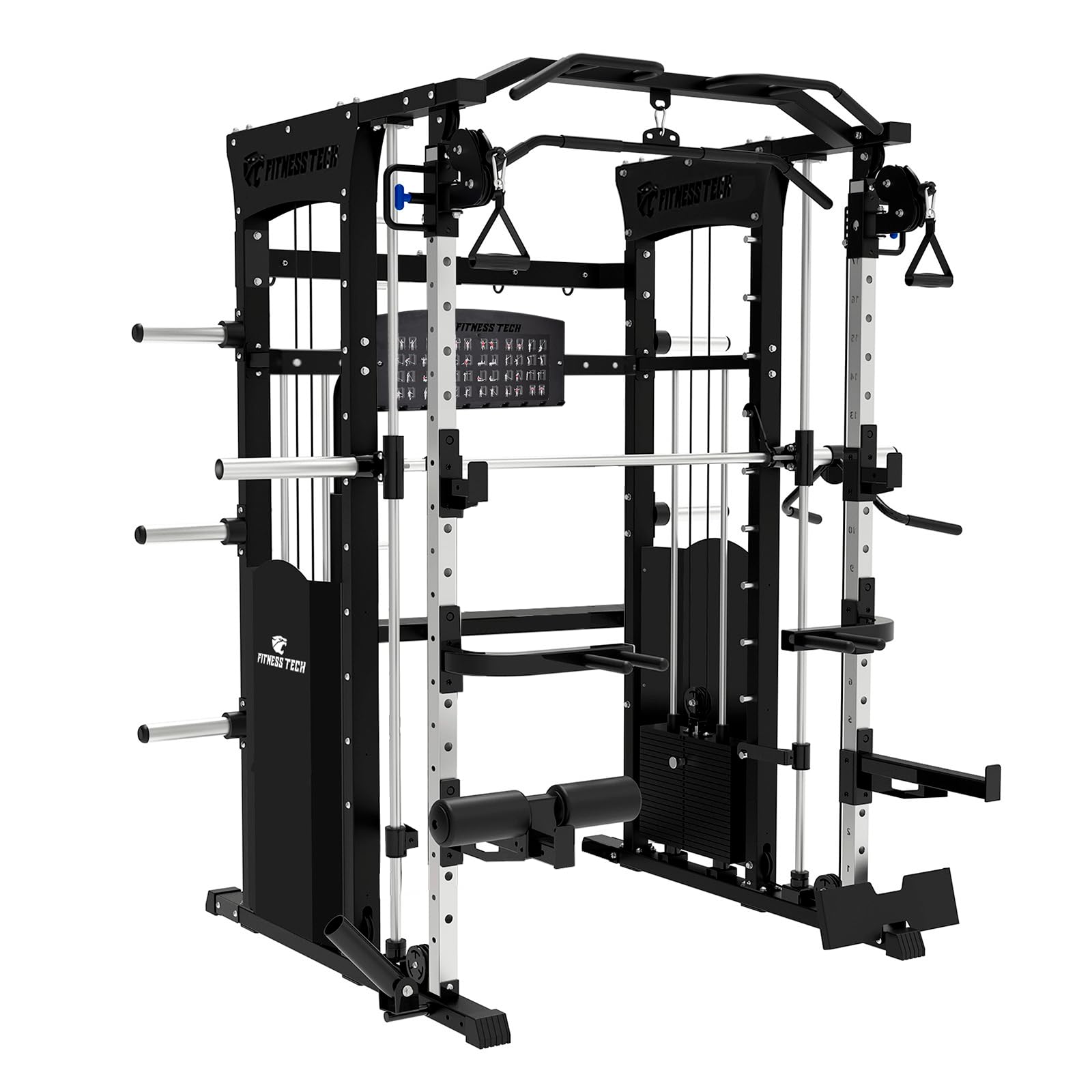 Máquina de musculación multipower Smith Machine F20 Evolution - Multiestación para un Entrenamiento de Fuerza Completo en casa- Multifunción de Alta Resistencia - 210x232x175 Cm