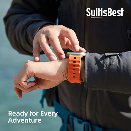 Miniatura 5 de Correas deportivas compatibles con Apple Watch Ultra 2Apple Watch Ultra Band de 1.929 in 1.772 in 1.732 in 1.654 in para hombres, correas de