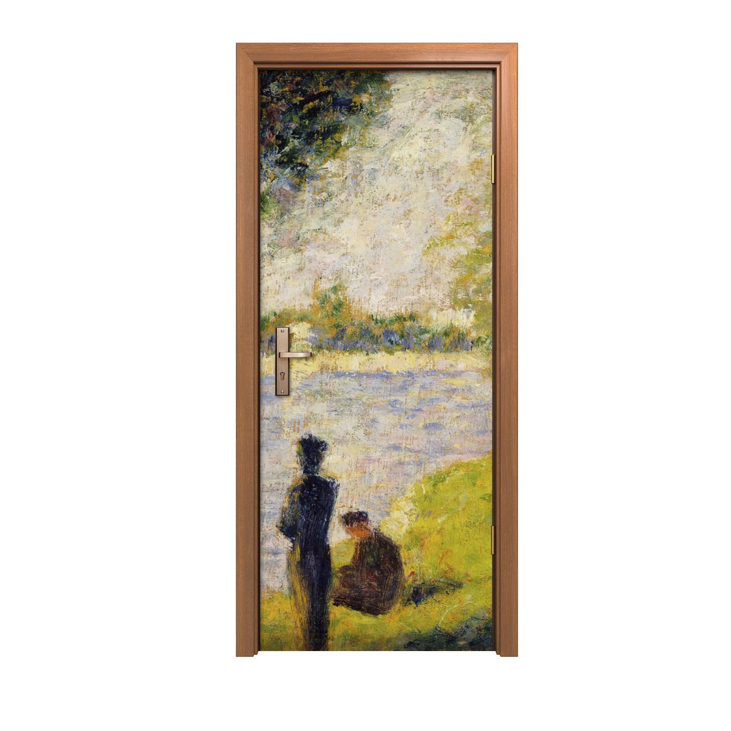 Autocollant de porte Tableau de la nature Coloray pour un salon apaisant 80x200cm