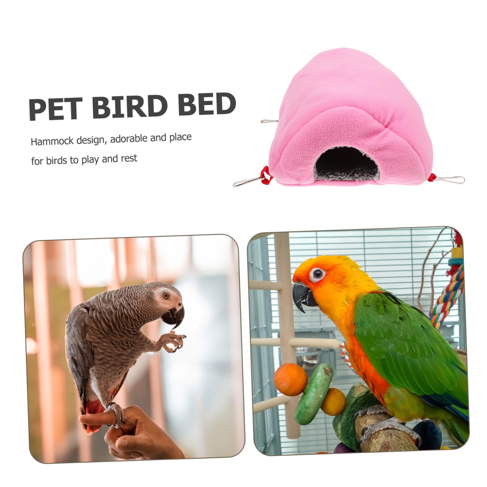 minkissy Hamaca de Loro Caliente de 3 Piezas Colgante Loro cálido Cama de pájaro Loro Hamaca pájaro Dormir casa Loro Colgante Cama pájaro Dormir Hamaca pájaro casa pájaros Hamaca Invierno