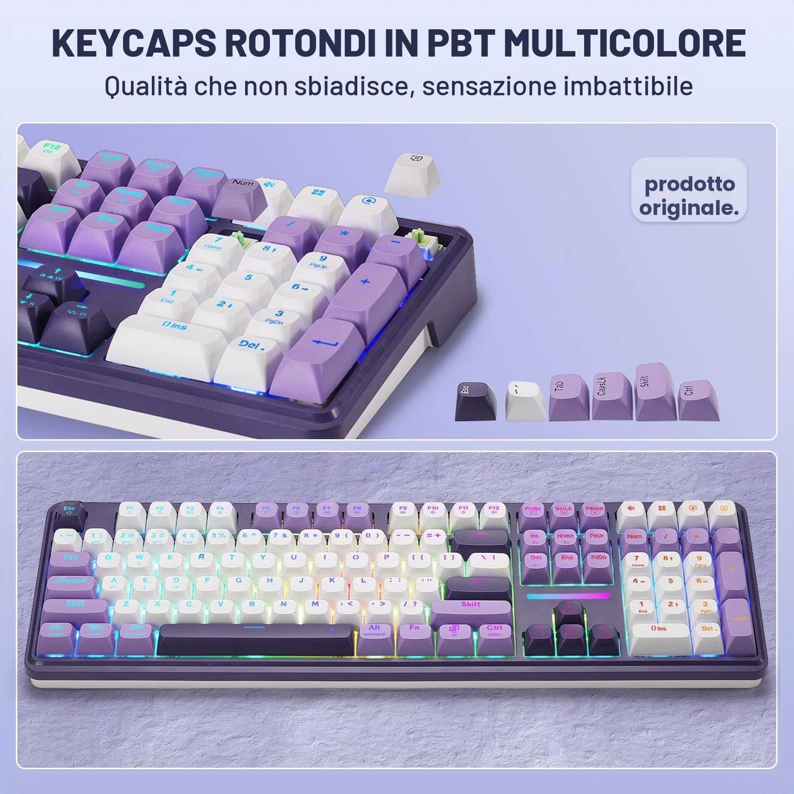 Redragon K745 PRO Tastiera Gasket RGB Senza Fili Scambio a Caldo US