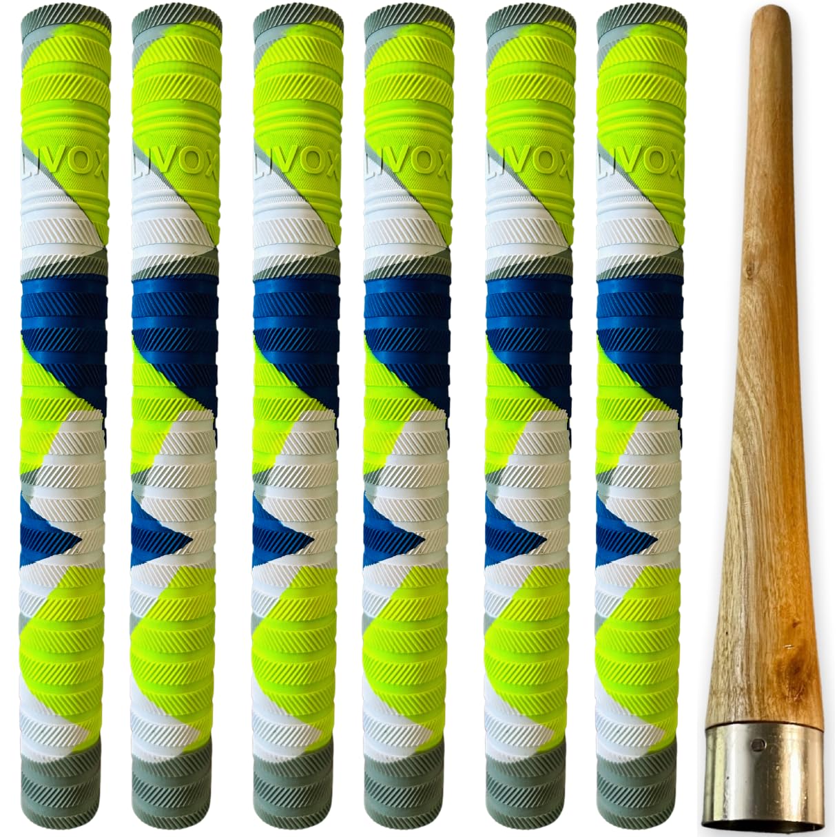 LIVOX Rubber Cricket Bat Handle Grip Cone for Better Shock Absorption Bat Gripper Cone Cricket Accessories for Boys Cricket Bat, 1 Wooden Cone & 6 Bat Grip (B0CQ2R67CL) Amazon Price History, Amazon Price Tracker