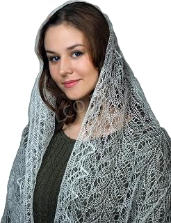 Orenburg Shawl scarf White Wrap Lace Knitted Wool Goat Down Russian Handmade