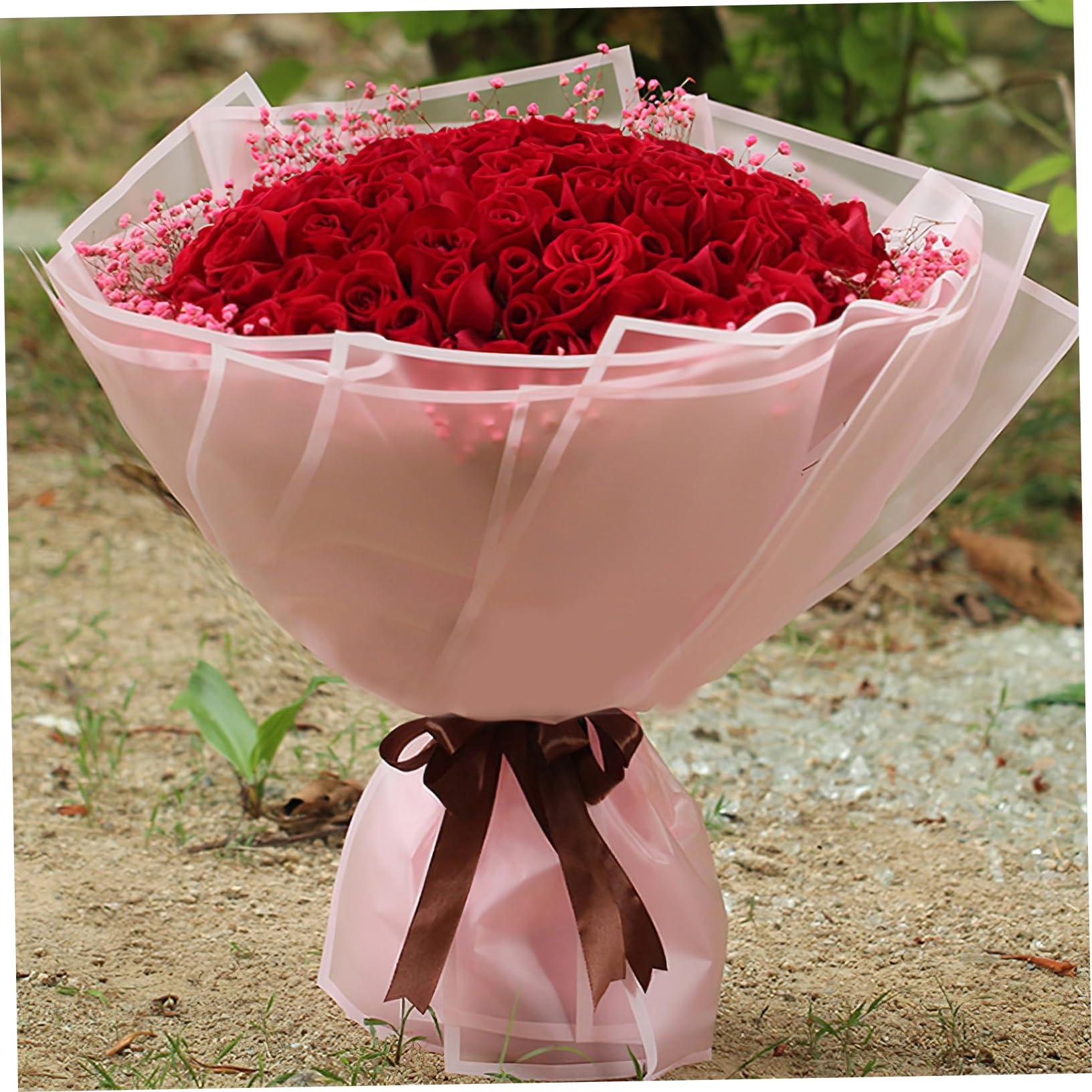 OSALADI 20 Sheets Floral Bouquet Wrap Paper Semi Transparent Floral Wrapping Material for present Packaging Party Decorations and Crafting for Flower Shops and Holiday Celebrations