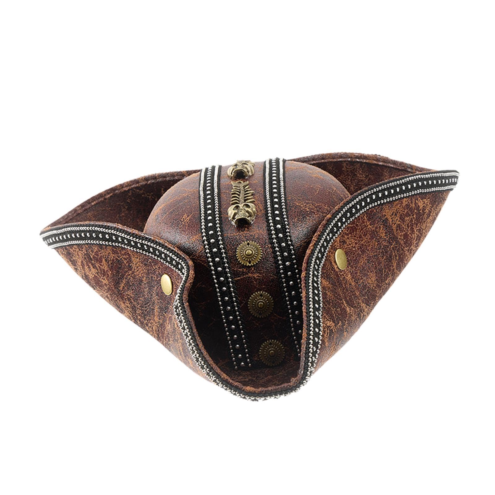 Cappello da pirata a per uomo e donna, accessori per costumi di Halloween e feste in maschera