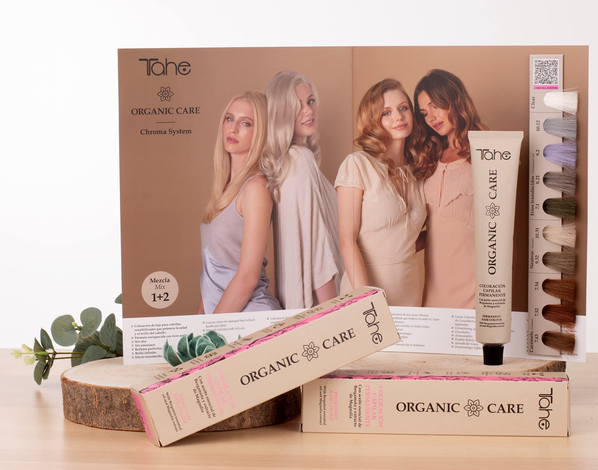 Tahe Organic Care Tinte Orgánico Permanente para el cabello de larga duración Sin Amoniaco, 100 ml, Tono 6.1 Rubio Oscuro Ceniza — view 11