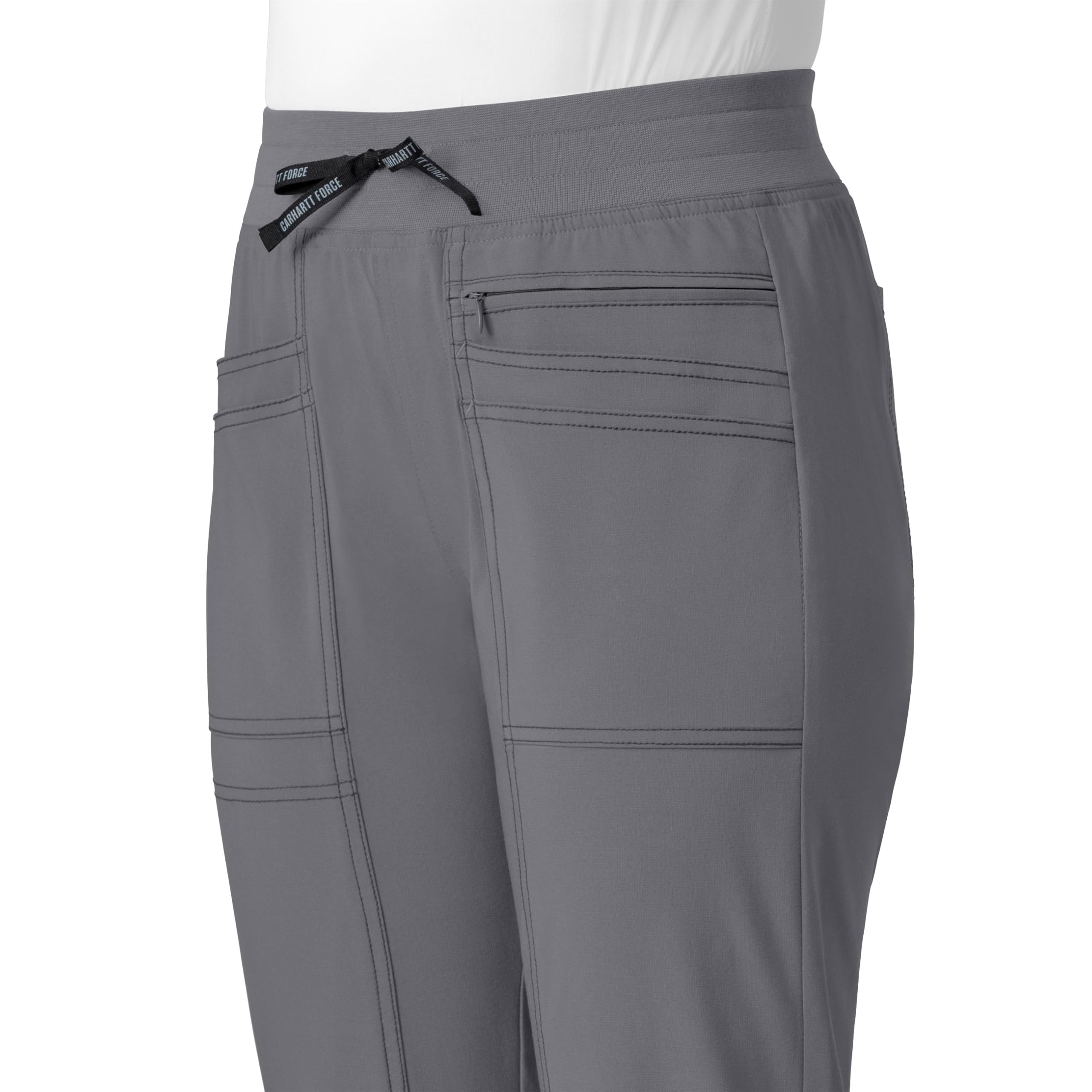 Carhartt Cross-Flex Scrubs for Women, Slim Leg Scrub Pants Pewter