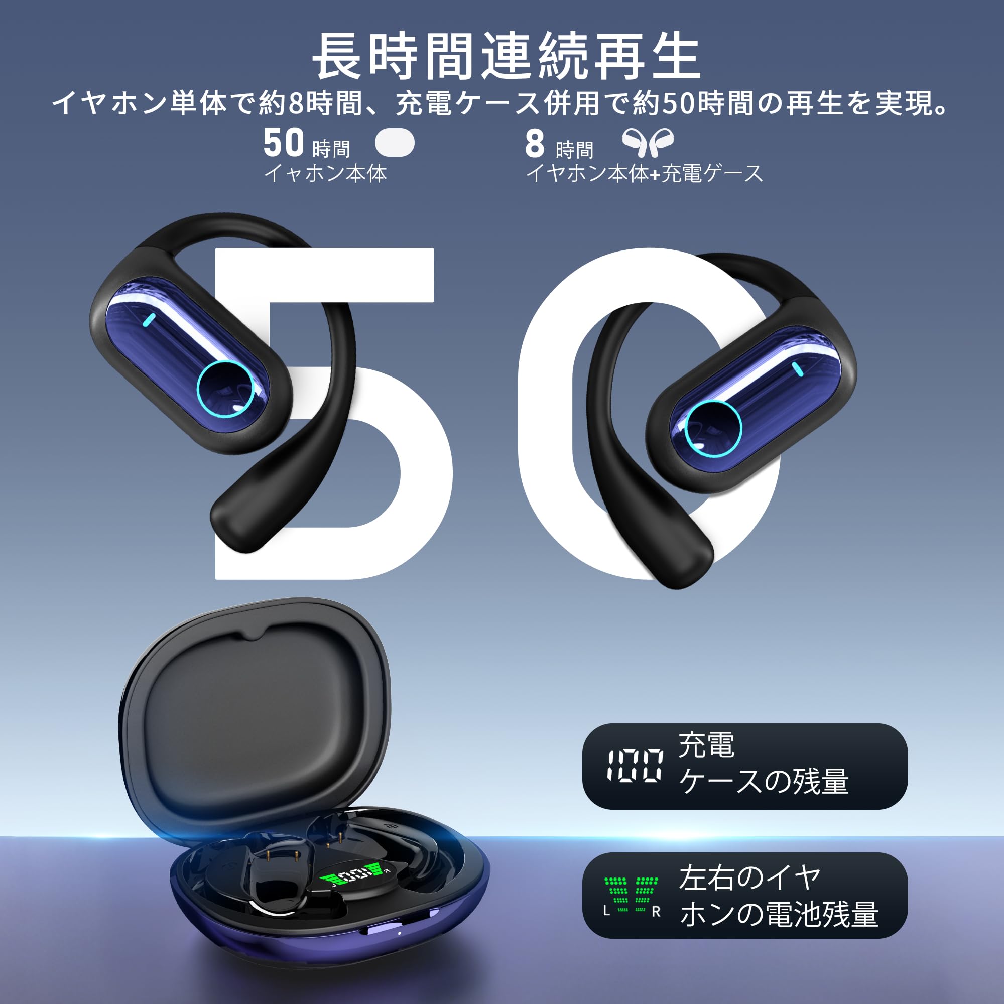 Amazon.co.jp: イヤホンAI翻訳機 骨伝導イヤホン ワイヤレス Bluetooth