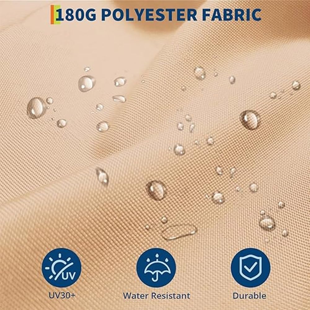Telo di Ricambio per Ombrellone a Sbalzo Rettangolare 3x4m Anti-UV 8 Stecche Sand