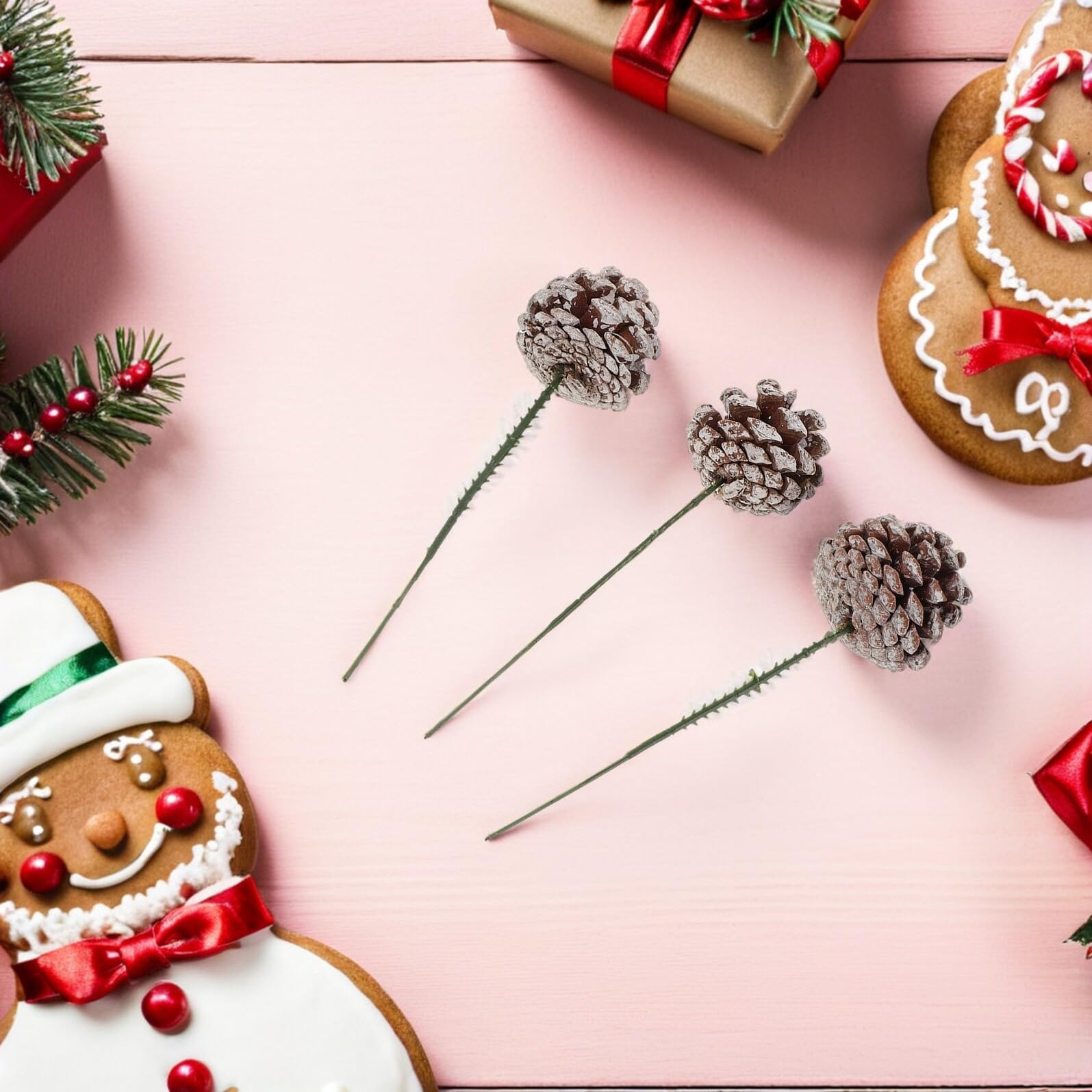 Piñas Decorativas Naturales para Manualidades 30 Piezas, Surtido de Piñas de Pino (4-7 Cm), Adornos Rústicos para Guirnaldas y Arreglos, Adecuado para Fiestas y Decoración