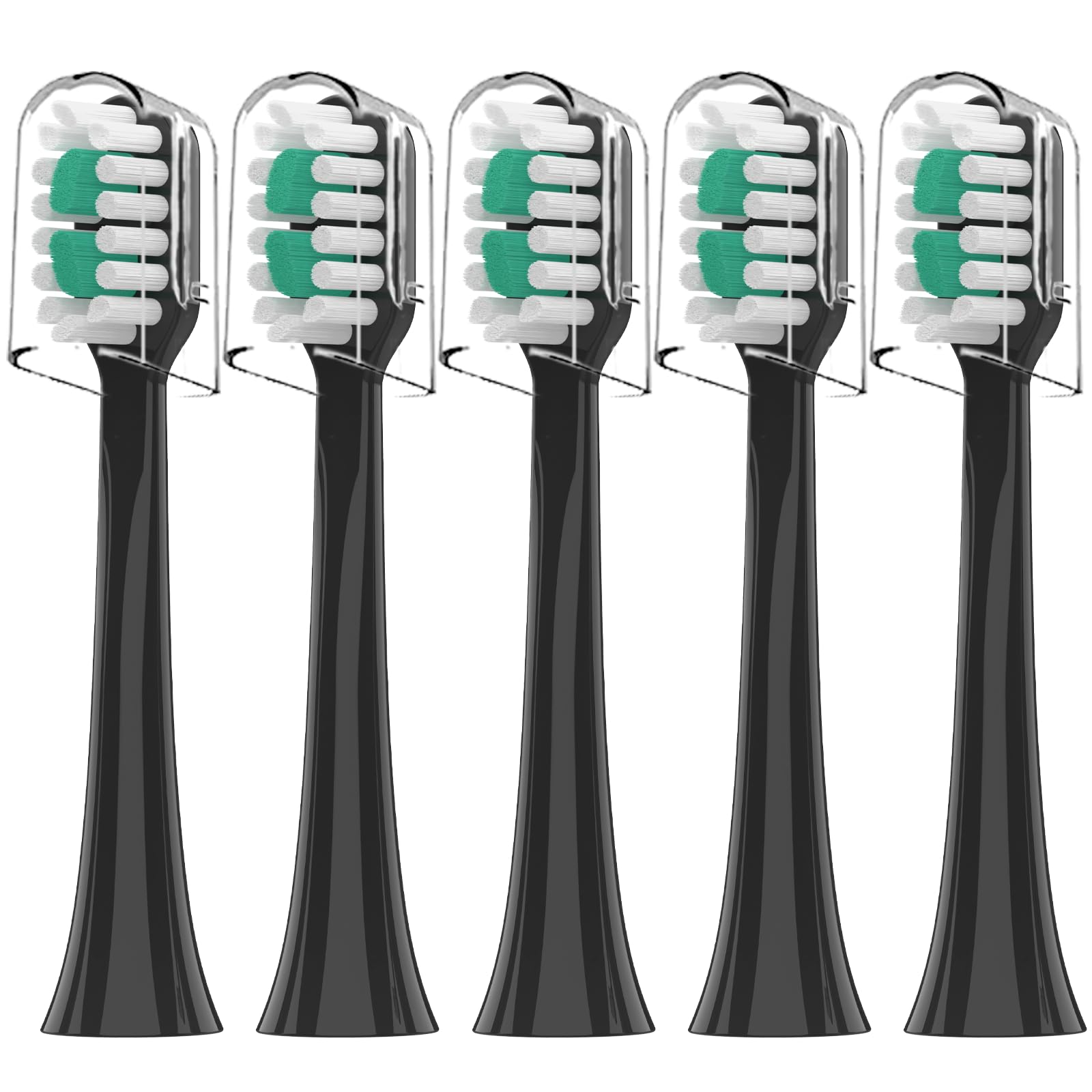 Compatible with AquaSonic Icon Replacement Toothbrush Heads?for AquaSonic Icon Electric Toothbrush,5 Pack (Onyx)