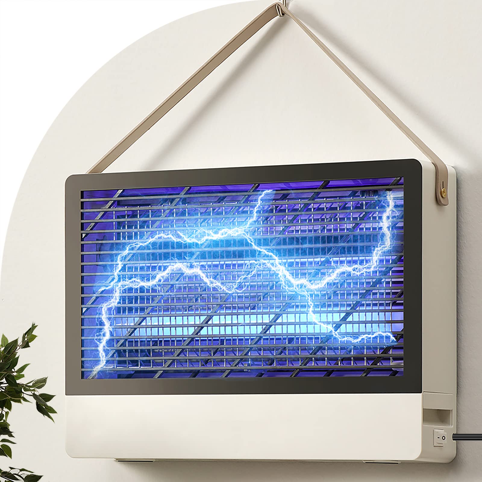Spettro Ibrido Silenzioso 20W Lampada Antizanzare Elettrico Zanzariera Elettrica Lampada Zanzare Interno Ammazza Zanzare Bianco sporco Con 2 Lampadine di Ricambio