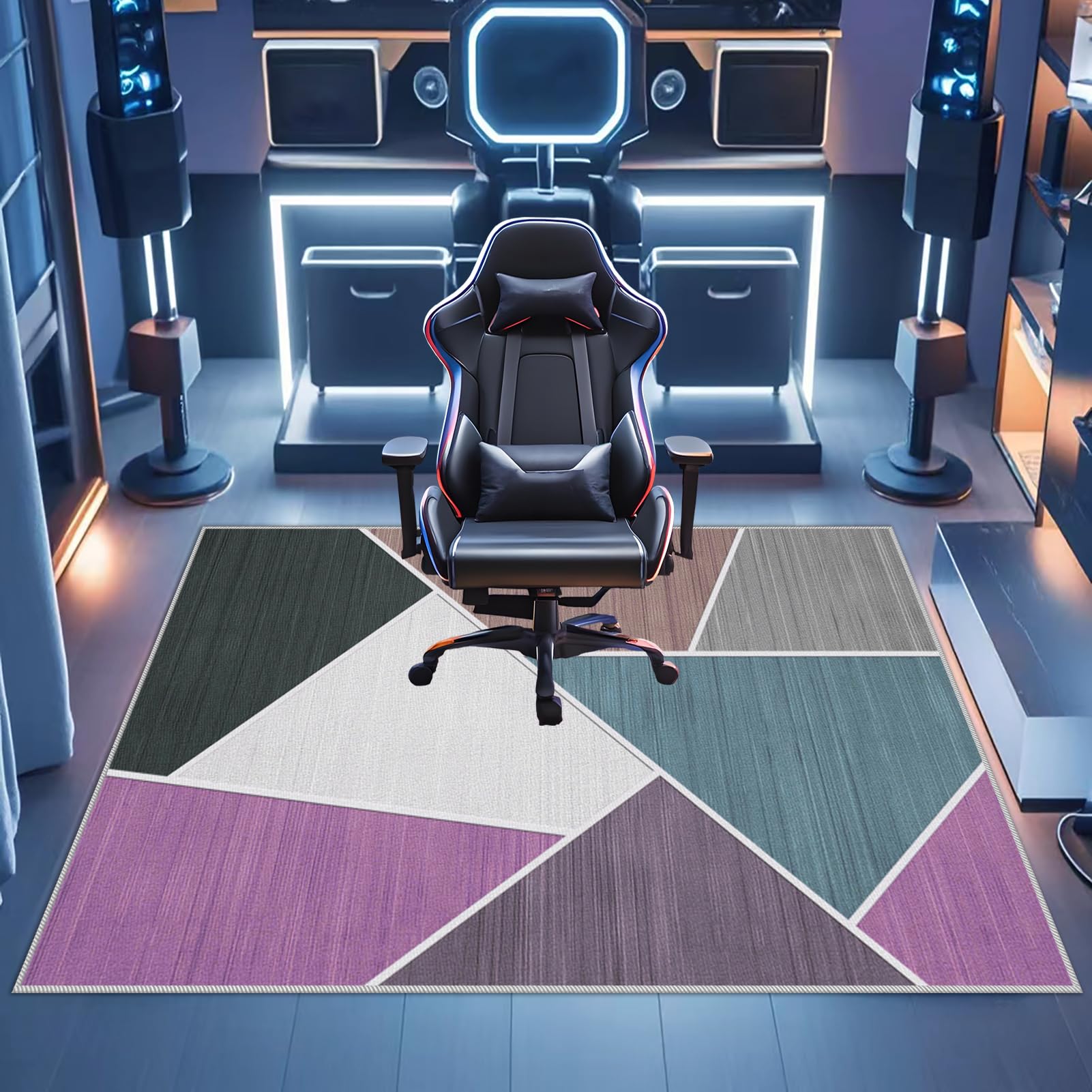 180 x 210 cm Tapis Chaise de Bureau Antidérapant, Grand Tapis de Chaise Multi-Surfaces pour Protection pour Sols Durs, Tapis Chaise Gaming Protection de Plancher pour Bureau à Domicile