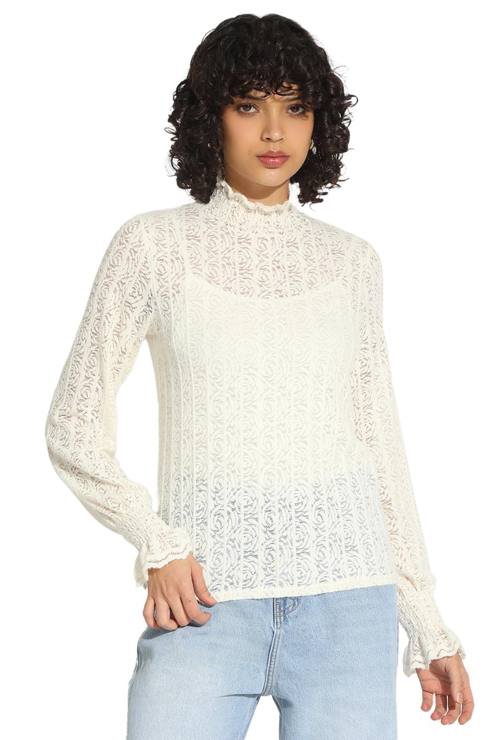 showoffff Women's Off White Textured Top-CHN-1839-6_OffWhite-picture-11
