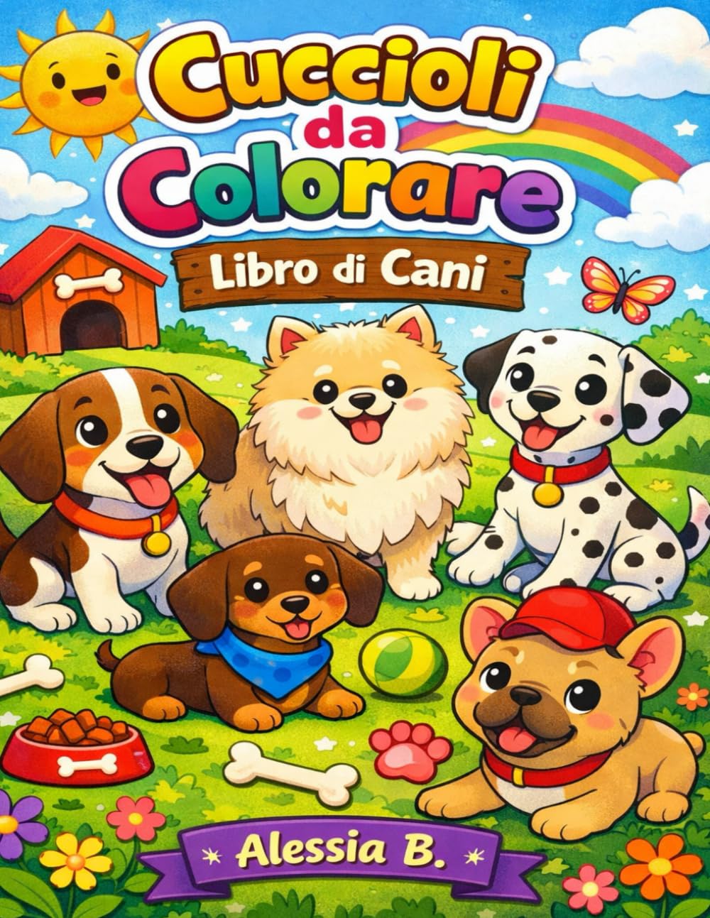 Cagnolini da colorare (Colora con fantasia)