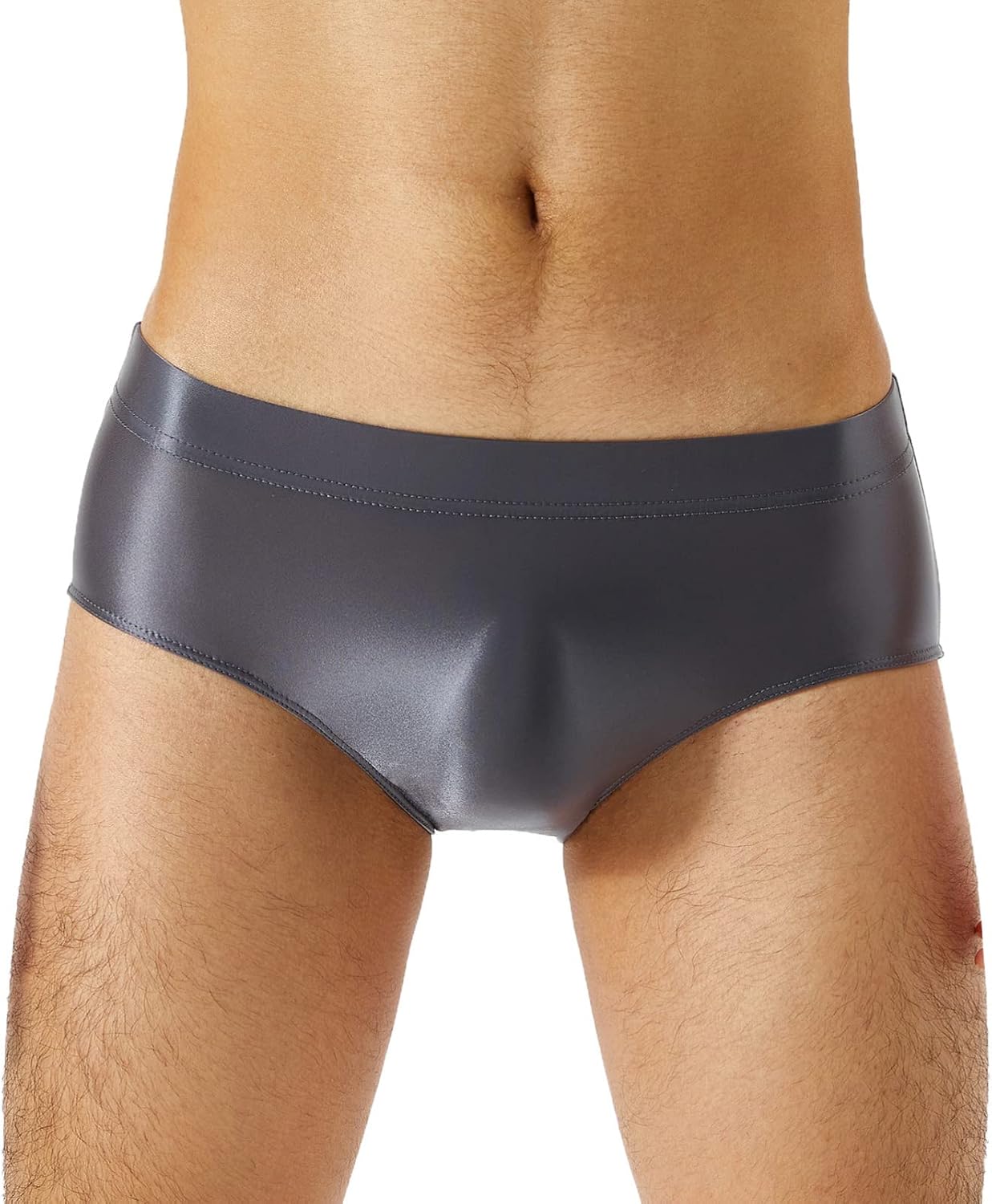CHICTRY Mens Sexy Bulge Briefs Underwear Stretch Low Rise Glossy Smooth Seamless Briefs