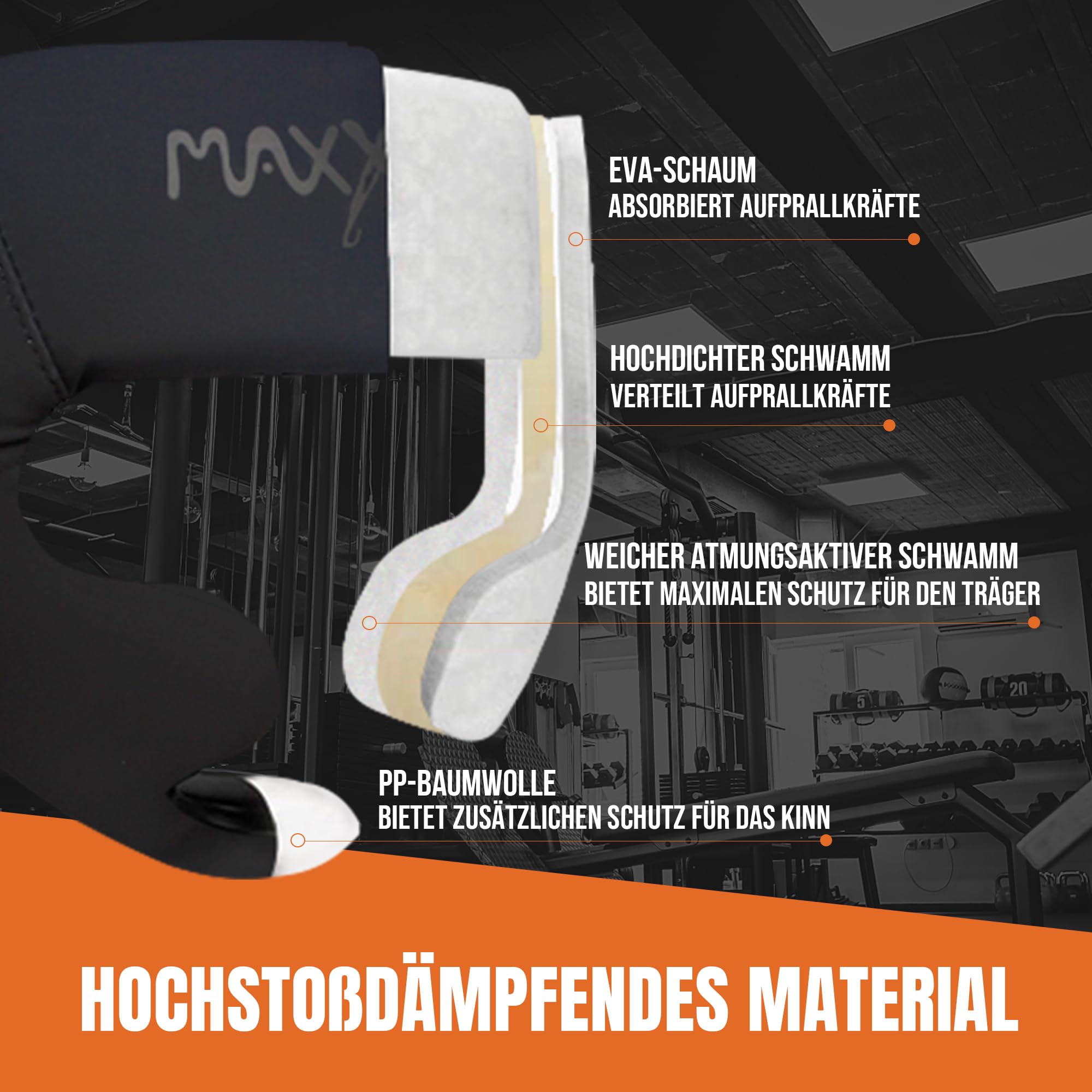 MaxxMMA Full Coverage Kopfbedeckung Boxen MMA Training Kickboxen Sparring Karate Taekwondo