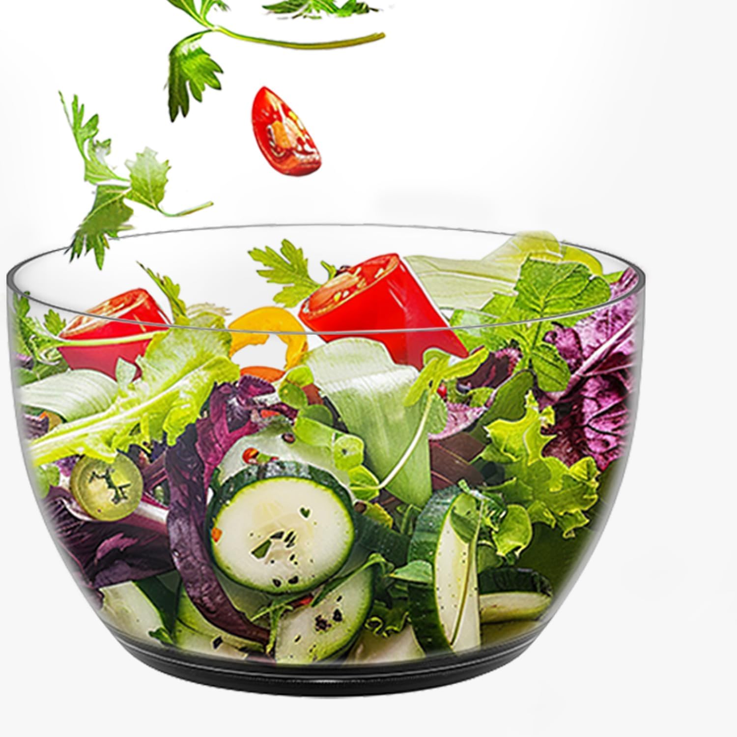 Stainless Steel Salad Spinner & Lettuce Keeper, Small Portable Greens Washer/Colander Strainer, Collapsible Fridge Prep Container, Best Rated.