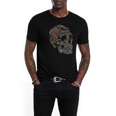 John Varvatos Embroidered Skull T Shirts KG6815R24 Men