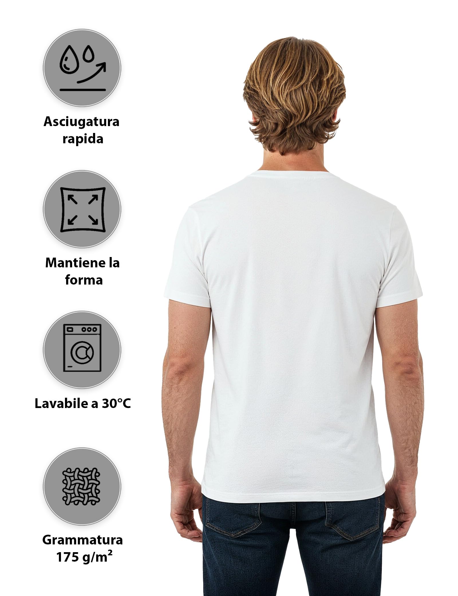 ALPIDEX T-Shirt Magliette da Uomo Confezione da 5 con Girocollo - Taglie S M L XL XXL 3XL 4XL 5XL