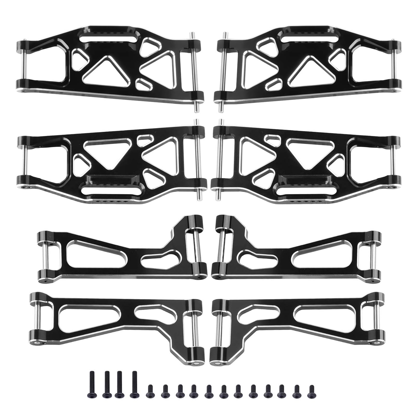 Bras de suspension en aluminium noir pour Traxxas WideMaxx : performance et robustesse - 5