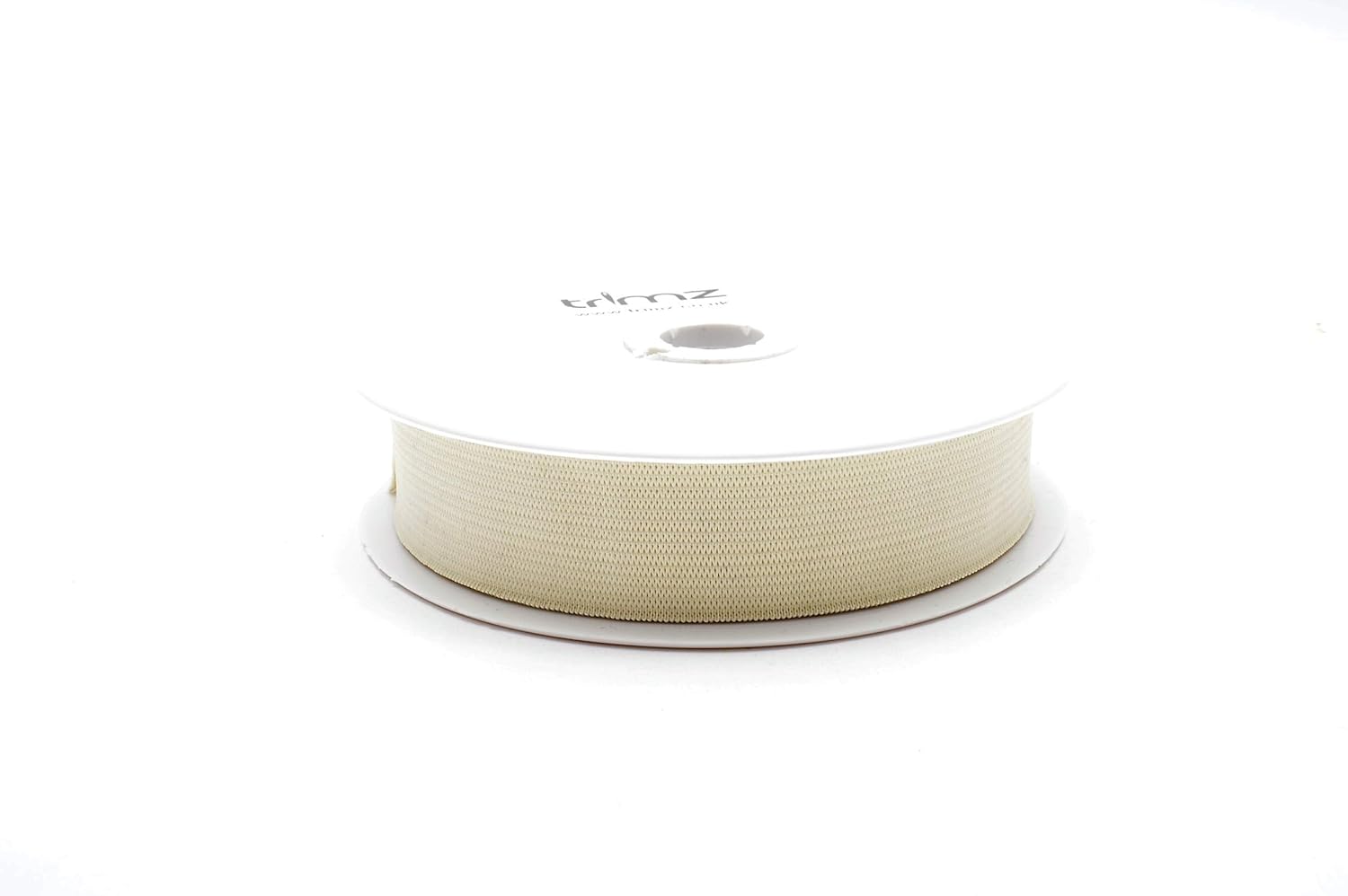 Trimz 25mm Coloured Woven Elastic, Bridal White, x 10m