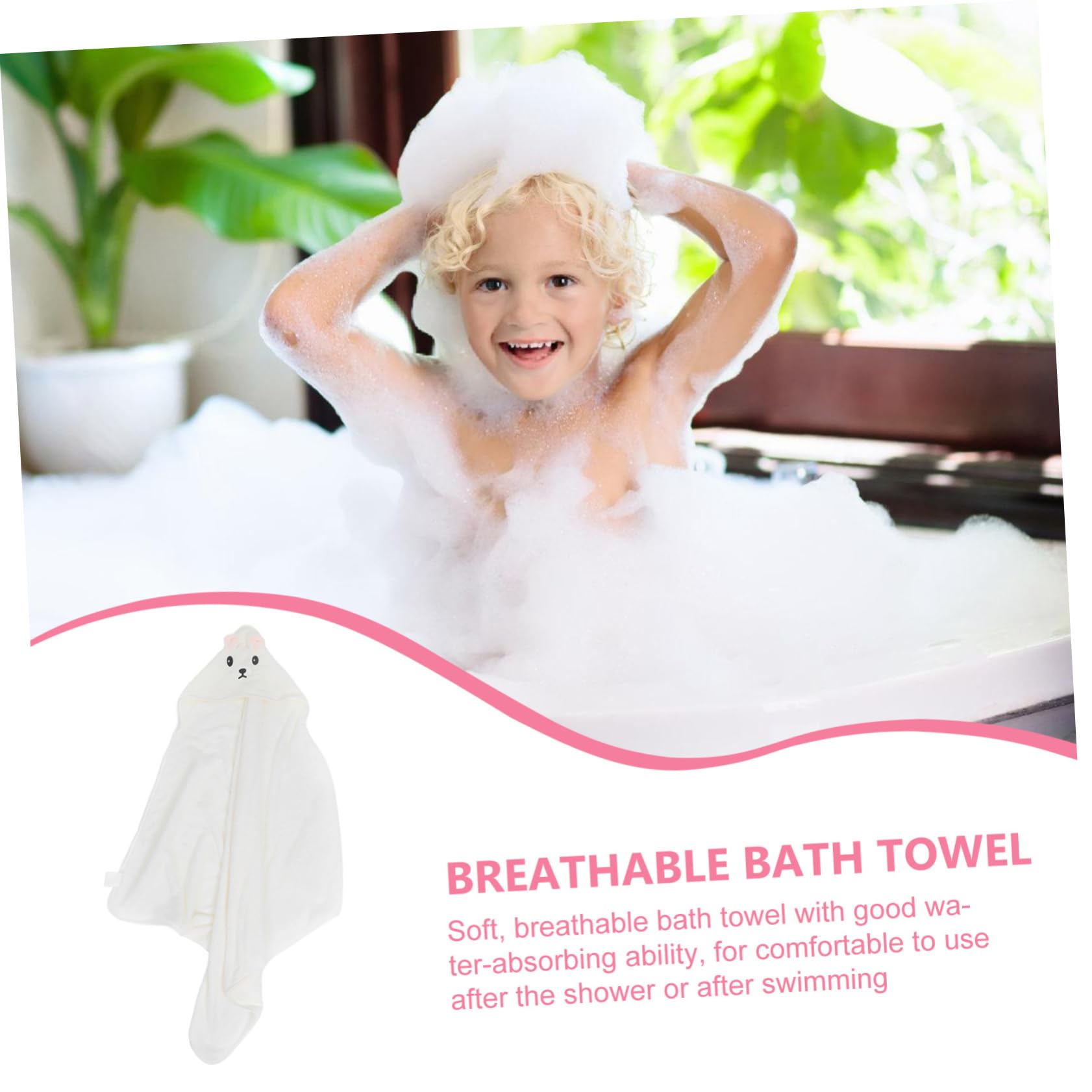 Toyvian 3stücke Kapuzenhandtuch Set Für Junge Mädchen Weiche Atmungsaktive Badetücher Mit Cartoon-Design Für Neugeborene Farbe Zufällig Nach Dem Baden Oder Schwimmen