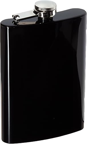 Petaca de acero inoxidable de 8 oz varios colores Negro