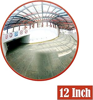 HYLH Specchio Convesso da Interno 30 cm 12 Pollici Specchio Stradale di Sicurezza Specchio Curvo Policarbonato per Negozi Negozio Parcheggio Officina Supermercato Grandangolo