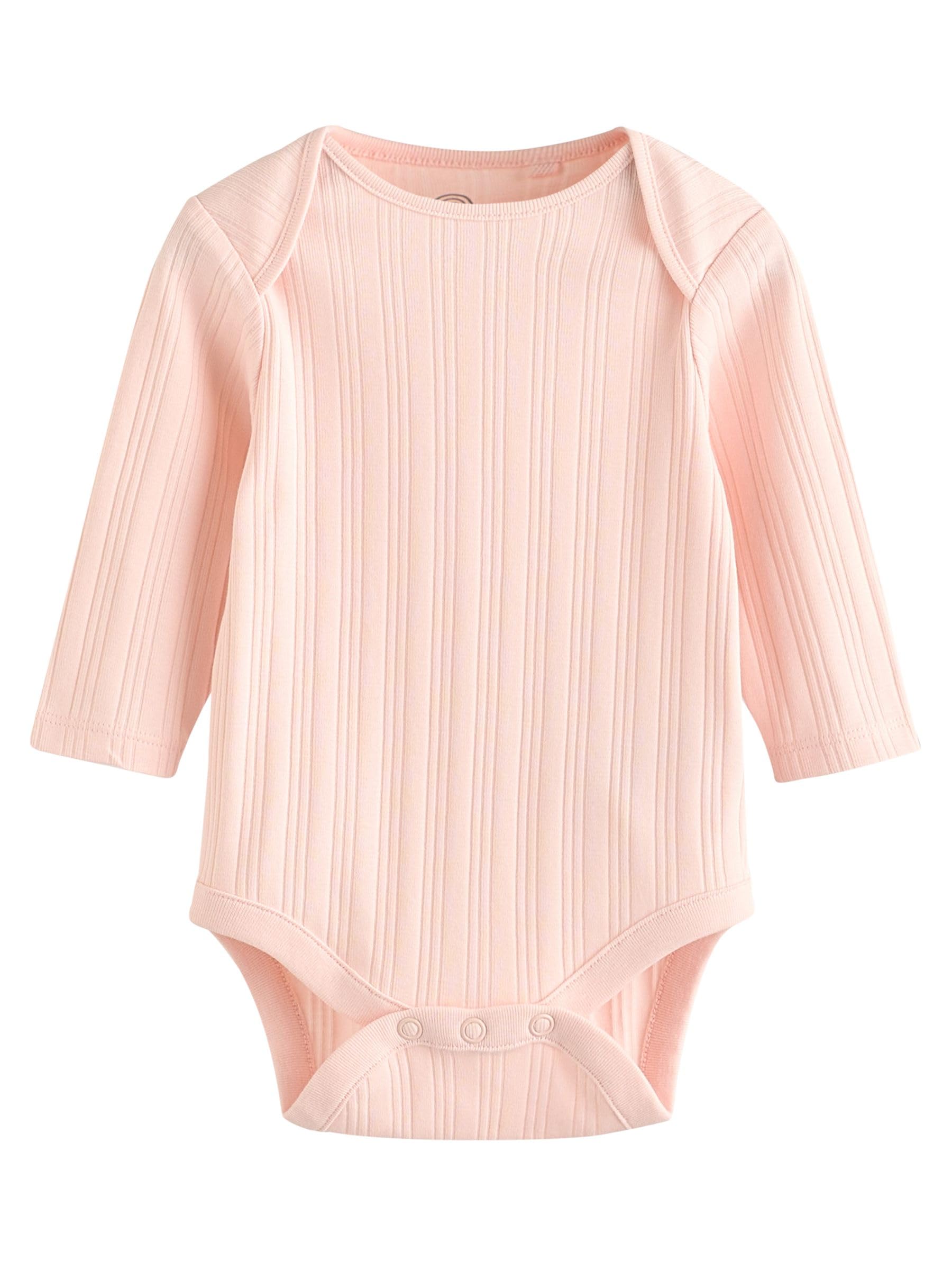 NEXT Bébé fille Body bébé côtelé à manches courtes 100% coton, lot de 5