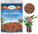 Riare 2 LBS Organic Expanded Clay Pebbles - 4mm-16mm Natural Leca Balls Lightweight Hydroponic Clay Pebbles Aggregate for Indoor Plants, Hydroponic Growing, Plants Drainage, Aquaponics