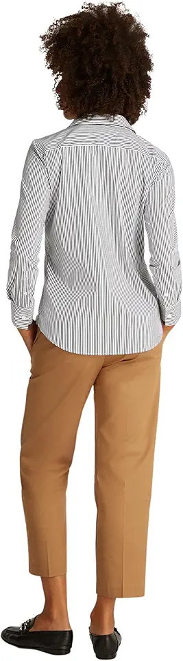 Tommy Hilfiger Damen Hemd Poplin Regular mit Spitzkragen