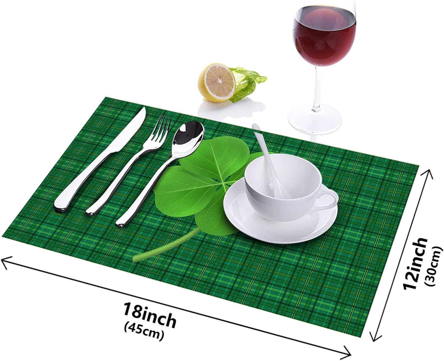 Free Shipping Over $50 Fantasy Staring Happy St. Patrick's Day Placemats for Dining Table Set of 6 Lucky Clover Leaves Shamrock Cotton Linen Table Mats Non-Slip Washable Placemats for Holiday Parties, Wedding, Events Best Deal Cheap 🛒 Fantasy Staring Happy St. Patrick's Day Placemats for Dining Table Set of 6 Lucky Clover Leaves Shamrock Cotton Linen Table Mats Non-Slip Washable Placemats for Holiday Parties, Wedding, Events