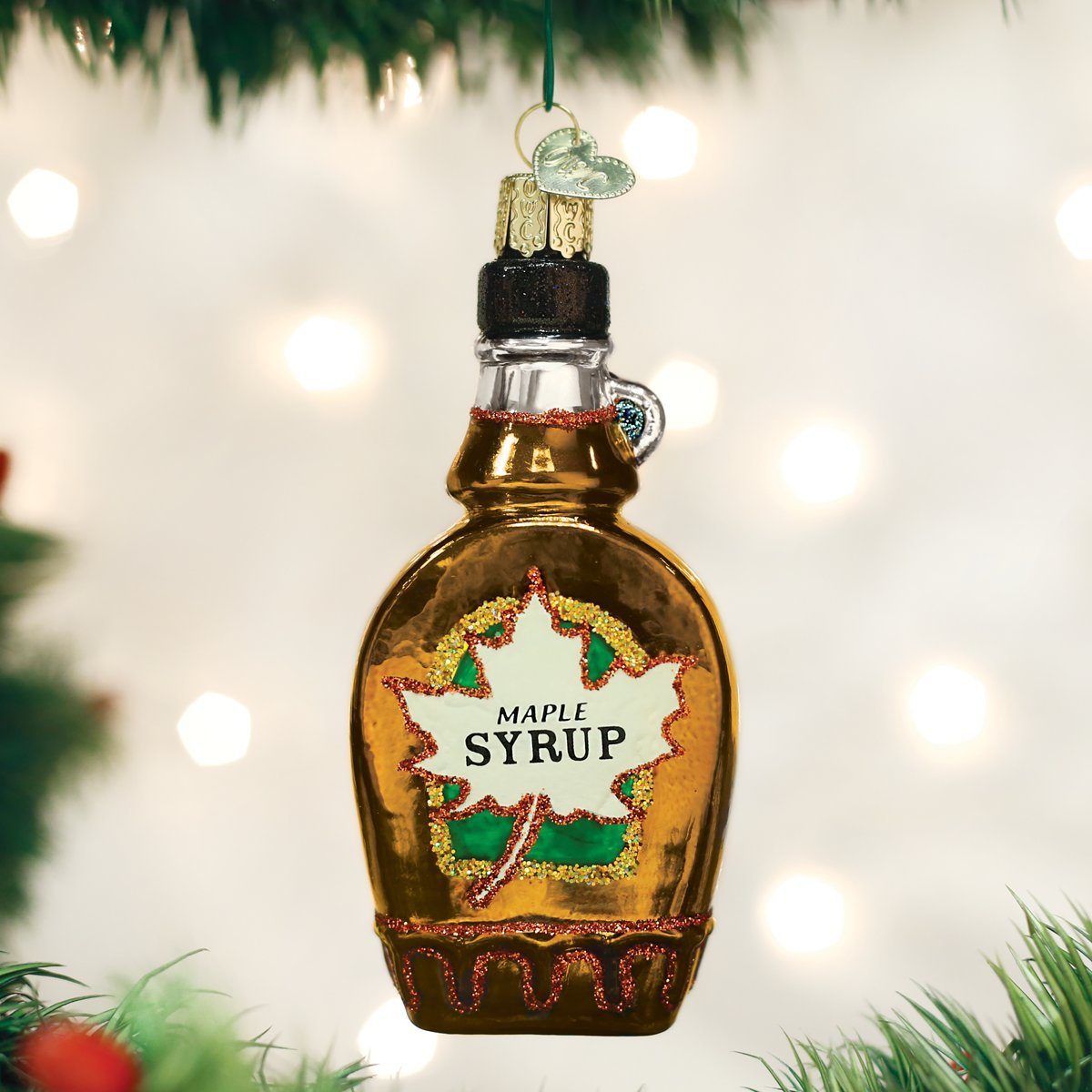 Amazon.com: Old World Christmas Maple Syrup Bottle Glass Blown