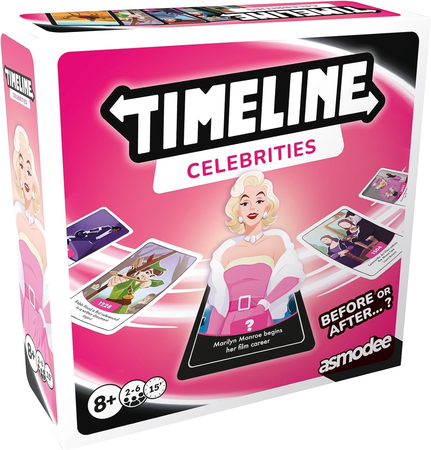 Asmodee | Timeline Celebrities | Children's Educational Card Game | Ages 8+ | 2-6 Players | 15+ Minutes Playing Time