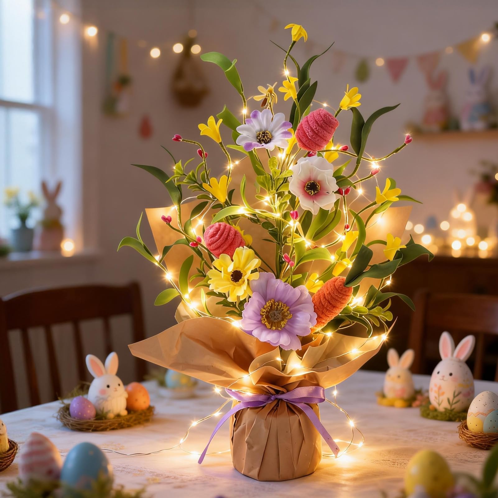 LED Osterdeko Baum, Osterbaum Deko, LED Ostereier Baum, Osterstrauch  Knstlich, Frhlingsdeko Innen Fr Wohnzimmer/Bro/Schaufenster (B) :  Amazon.de: Kche, Haushalt & Wohnen