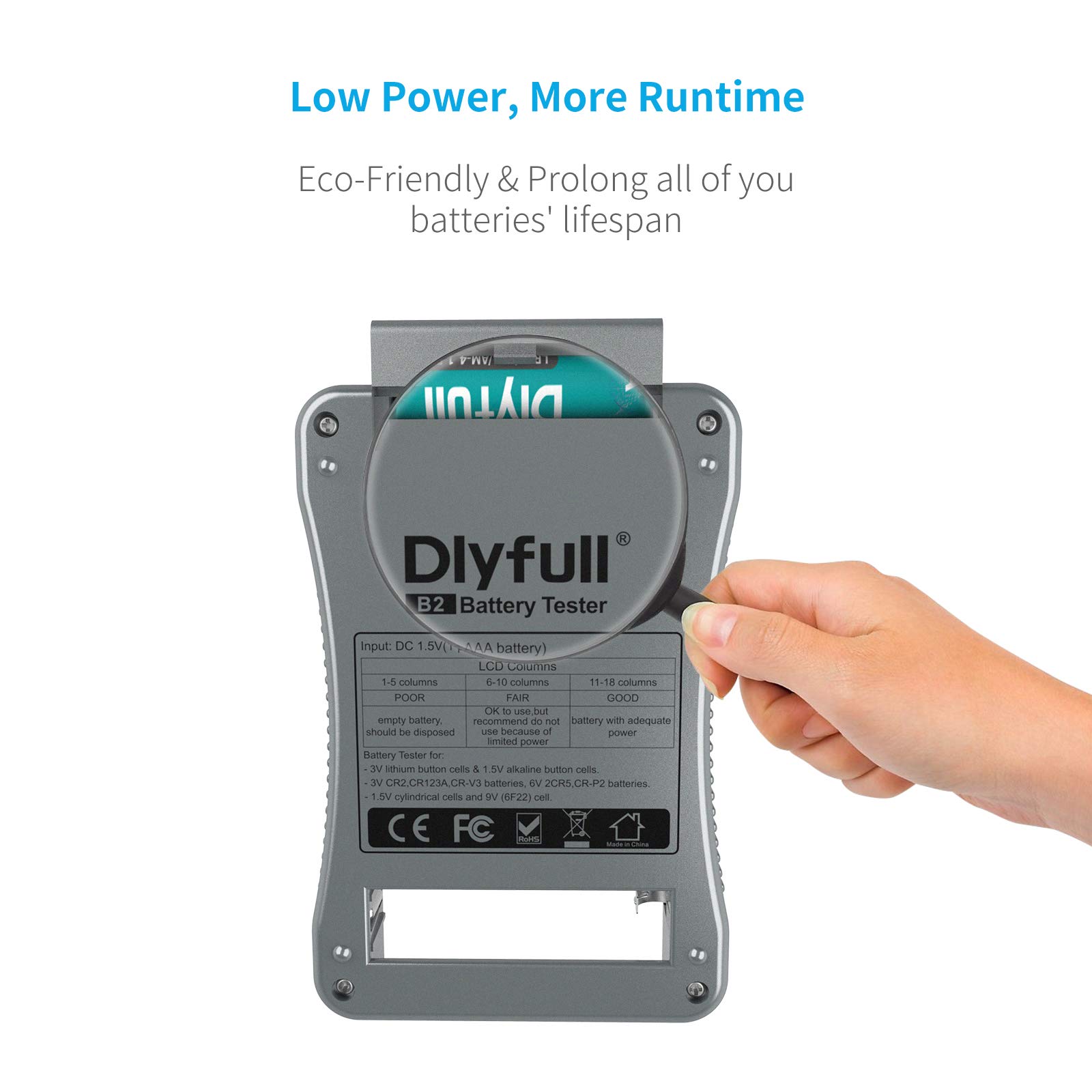 dlyfull universal battery tester with lcd display made in china