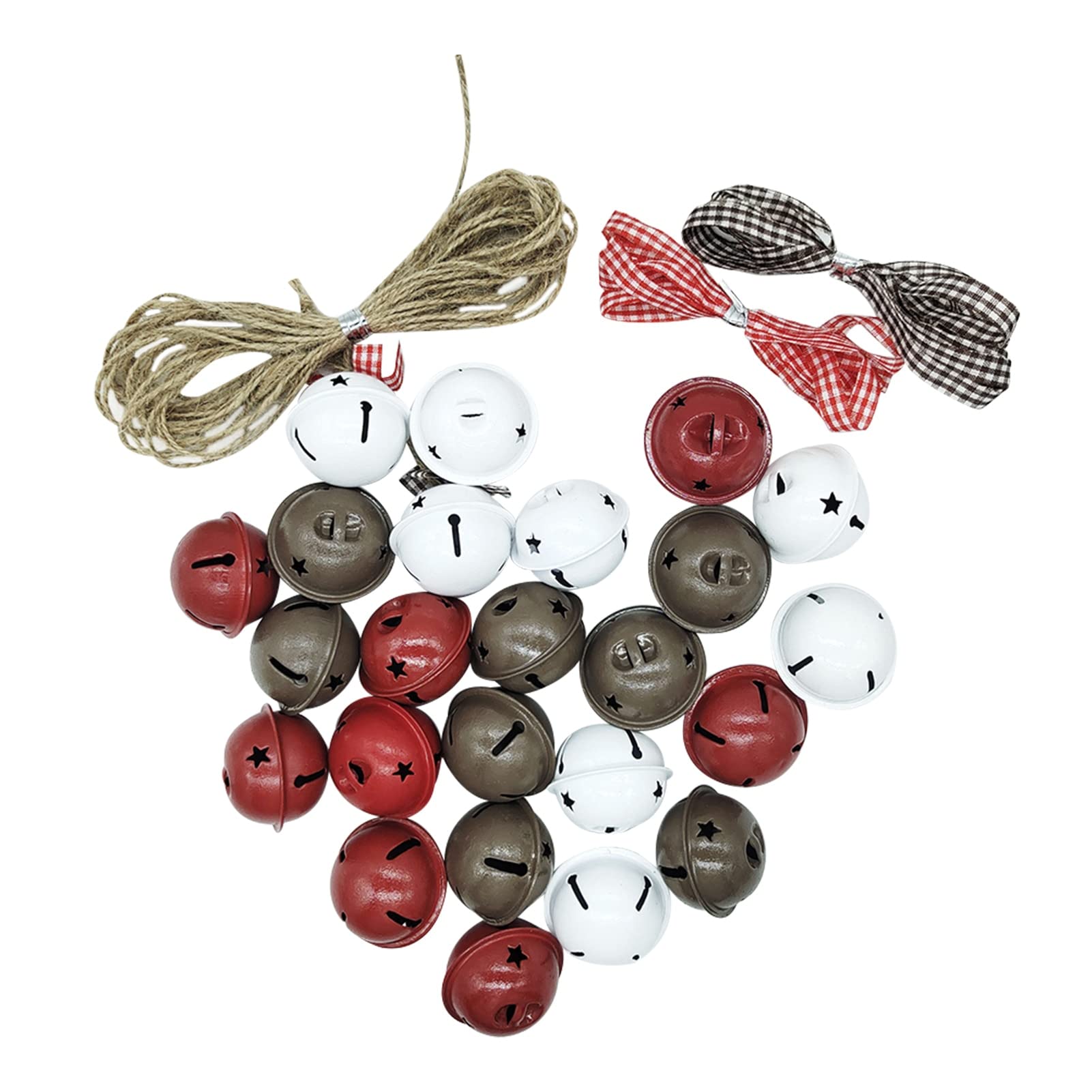 Piccole campane di Natale, campane appese di Natal Piccole campane di Natale 24 pezzi Ornamento regalo Piccolo arredamento fai-da-te