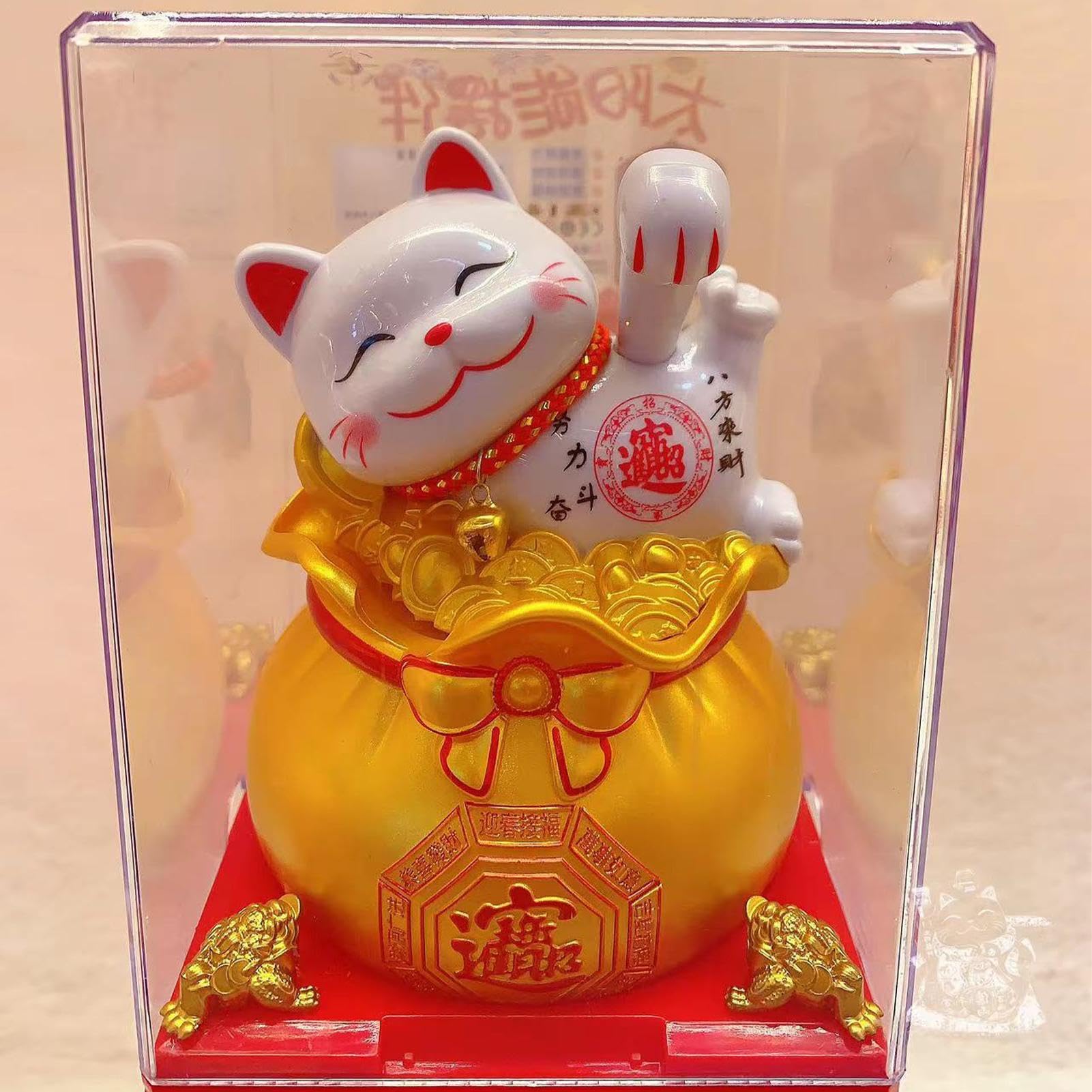 Amazon.co.jp: 中国の招き猫、腕を振る招き猫 - 写真かわいいソーラー