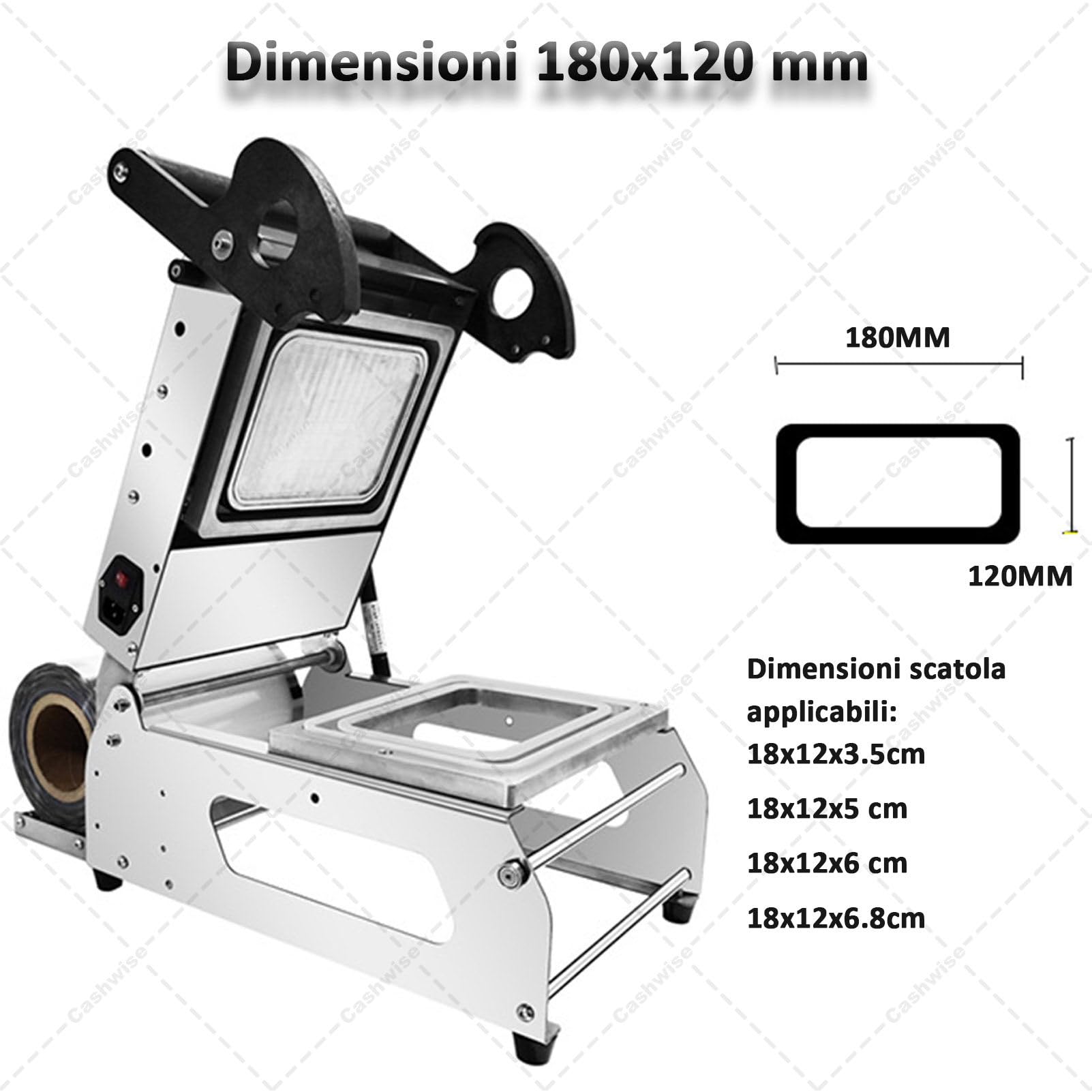 Máquina de sellado térmico comercial para bandejas de alimentos con control de temperatura, sellador de presión manual para envasar carne y alimentos cocinados