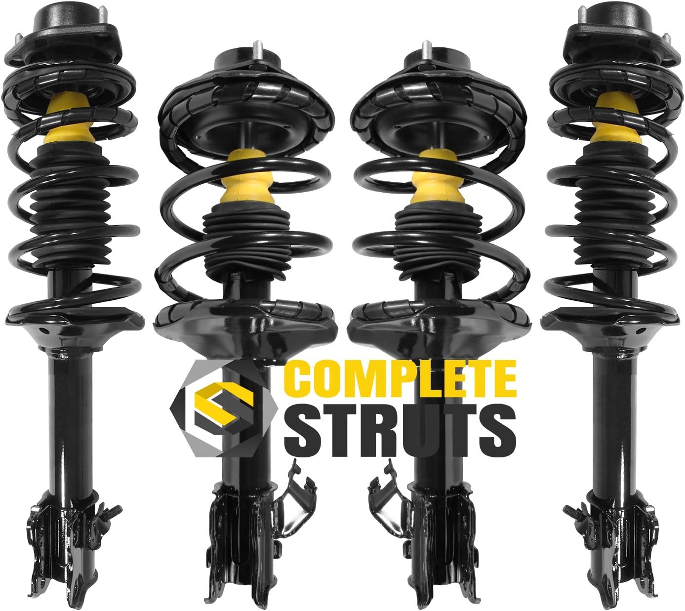 COMPLETESTRUTS - Front & Rear Complete Strut Assemblies with Coil Springs Replacement for 2000-2001 Nissan Altima - Set of 4
