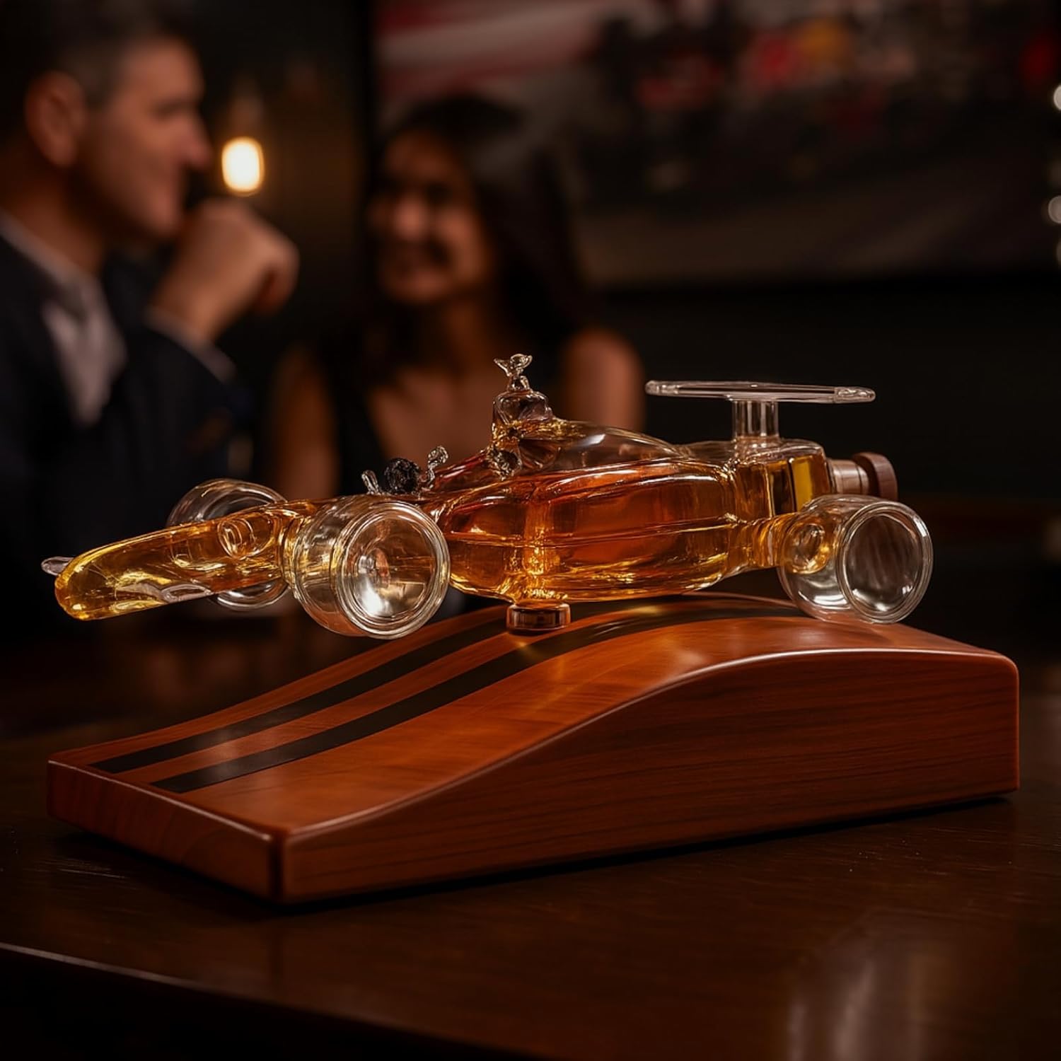 F1 Racecar Whiskey Decanter - 8.12oz - Scotch, Bourbon, Liquor Decanter for Car Lovers, Formula 1 One, Racing Enthusiasts - Unique Whisky Car Bottle, Gift for Men, Barware Decor, Novelty for Home Bar