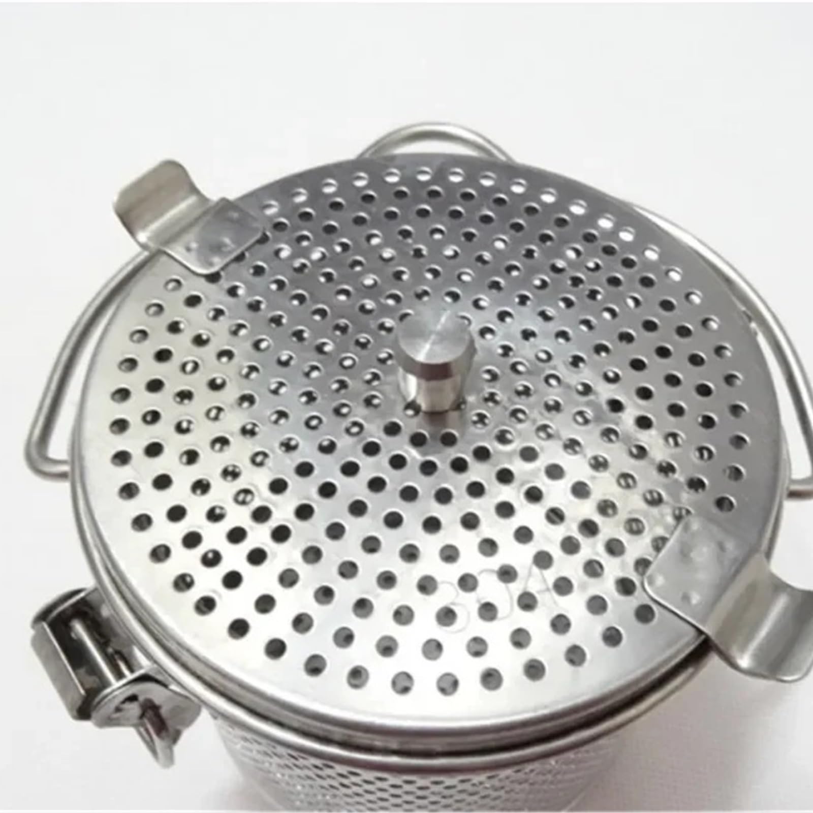 Große Siebe aus Edelstahl 304 | Gewürzbeutel, Soße, Suppe, Geschmack, Gewürzbox, Korb, Salzlake, heißer Topf, Schlackentrennsieb(5inch W12.5XH12.5cm)