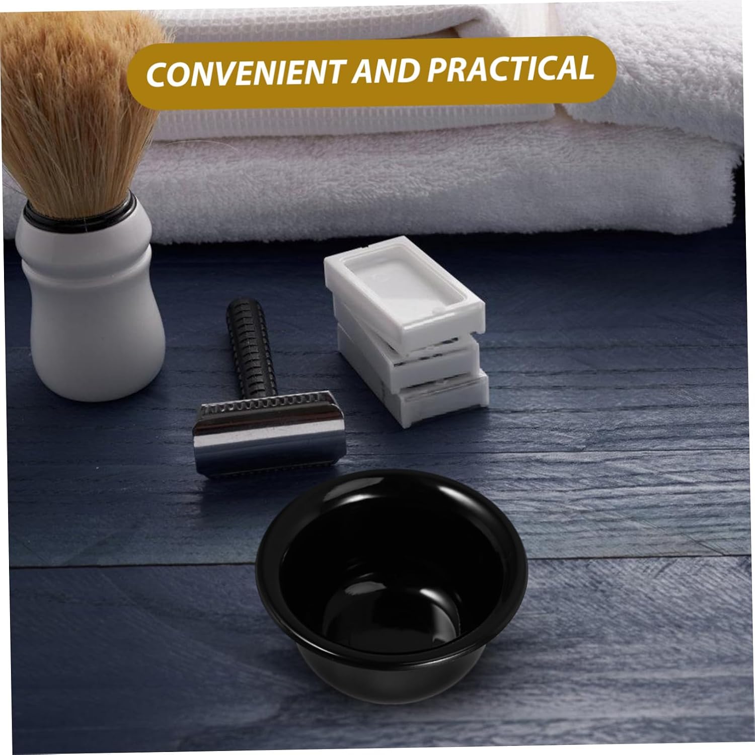 KOMBIUDA Men Plastic Shaving Soap Bowl Lightweight Shaving Cup for Portable Shave Soap Holder