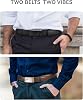CHAOREN cinturón de cuero con trinquete para hombre 2 piezas - ajuste personalizable (35mm) 7